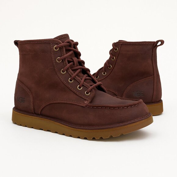 UGG Harkley Men’s Raisin Brown Suede Leather Lace-Up Chukka Boots Size 8 main image 4